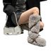 Furry Snow Boots For Women Winter 2024 New Style Warm Mid-Calf Cross Strap Rivet Non-Slip Cotton Shoes Low Heel_vogvips.com