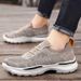 Men's Breathable Running Shoes Fly Knit Thick Bottom Casual Sneakers Round Toe EVA Outsole Non Slip Comfortable All Season_vogvips.com