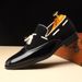 Men's slip-on bean shoes men's plus-size fringe loafers_vogvips.com