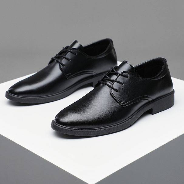Premium Formal Oxford Shoes For Men – Waterproof PU Leather Business Dress Shoes With Classic Pointed Toe, Comfortable & Stylish For Office_vogvips.com