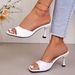 Summer New European And American Sexy Leopard Print Square Toe Stiletto Heel Mules Women's Casual Plus Size Party Shoes_vogvips.com