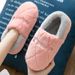 Winter Home Thick-Soled Cotton For Women, Furry Round-Toe Shoes, Indoor Slippers_vogvips.com