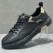 Sneakers Spring New Genuine Leather Breathable White Sports Casual Trendy Versatile No-Tie Men's Shoes_vogvips.com
