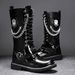 Large Motorcycle Boots, Workwear, Martin Boots_vogvips.com