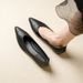 Hot-Selling Single Thick Heel 2025 New Fairy Style Boat Shallow Mid-Heel Mom Size Women's Grandma Shoes Versatile_vogvips.com