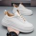 Spring New Men's Breathable Trend Versatile Board With Elevated Thick Sole Casual Sports Little White Shoes For Men_vogvips.com