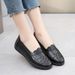 Summer Middle-aged And Elderly Hollow Breathable Leather Women Comfortable Soft Sole Clogs Non-slip Shoes For Mothers_vogvips.com