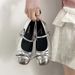 Silver Light Mouth Ballet Flat Shoes Women's Skirt French Round Head Mary Jane Shoes_vogvips.com