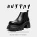 Sleeve Feet Lazy One Pedal Short Boots Locomotive Style Men's Boots Thick Sole Heightening Martin Boots_vogvips.com