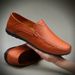 Men's Soft Bottom Breathable Casual Shoes Hollow Out Design Summer Trend Business Loafers Leather Shoes Easy To Wear_vogvips.com