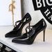 SEVEN BIG TREES Women's Elegant Pointed Toe High Heels With Ankle Strap & Platform - Classic Court Shoes (Black/Nude/Silver/Wine Red)_vogvips.com