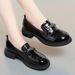 2025 Autumn British Style Shiny Loafers New Fashion Rhinestone Soft Sole Shallow Low-Heel Leather Shoes_vogvips.com
