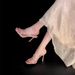 Women's Elegant Nude Color Square Toe Open Toe One Strap Flat Slide Sandals Summer Outdoor Wear Slimming Versatile Patent Leather Backless Sandals_vogvips.com
