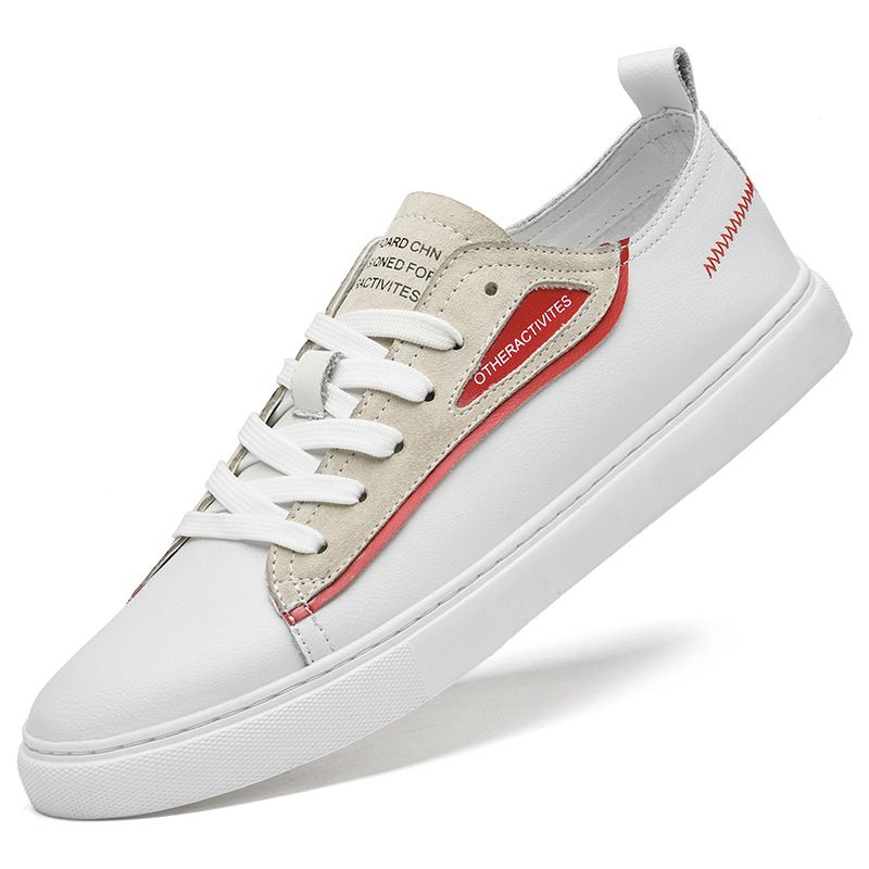 Men's Shoes First Layer Men's Board Shoes Low-top Lace-up Casual Shoes Men's Large Size_vogvips.com