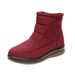 Winter Warm Waterproof Snow Women, Non-Slip Flat Mid-Calf Short Boots Middle-Aged And Elderly, Lightweight Cotton Shoes_vogvips.com