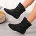 Slip-On Low-Cut Fashionable Casual Stretch Ultra-Low Tube Women's Boots_vogvips.com