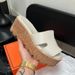 H Brand 2025 Summer New Model One-strap Wedge Platform Thick-soled Roman Style European And American Fashion Women's_vogvips.com