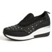 2025 Spring And Autumn New Round Toe Large Size Cross-Border Trade Women's Slip-On Casual Sneakers Wholesale_vogvips.com