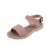 Spring And Summer Buckle Strap Flat Casual Women's Slip-on Roman-style Sandals, Wholesale For Foreign Trade_vogvips.com