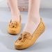 Summer Hollow New Leather Shoes For Middle-aged And Elderly Women, Single Shoes, Loafers, Soft Sole Wedge Shoes, Hole Shoes For Women_vogvips.com