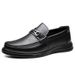 First Layer Cowhide Men's Autumn Business Casual Leather Shoes Commuting Versatile Breathable Non-Slip Slip-On Loafers_vogvips.com