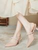 Xia Feng Rhinestone With Pointed Rear Empty Single Shoes Three-color Versatile Sandals_vogvips.com