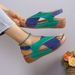 Summer New Women's Flat Wedge Heel Peep-toe Sandals - Plus Size Platform Hollow-out Beach Sandals_vogvips.com