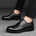 Leather Shoes Men's Casual Dress Engraved Suit Wedding Shoes Crocodile Pattern Men's Shoes_vogvips.com