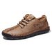 TerraStride Spring New Men's Casual Fashion Lace-up Large Size Loafers Business Handmade Leather Shoes For Men_vogvips.com