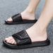 Men's Slippers Summer Outdoor Wear With A Sense Of Stepping On Poop. One Line Trailer For Home Anti Slip, Shower And_vogvips.com