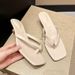 Post Sandals For Women, Thin Heel High Heels, 2026 Summer New Fashion Square Toe Outdoor Slippers_vogvips.com