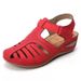 New Summer Women Wedge Premium Orthopedic Open Toe Sandals Vintage Anti-slip Leather Casual Female Platform Retro Shoes_vogvips.com