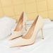 6122-5 Korean Version Fashionable, Delicate, Slimming, Sweet High Slim Ultra-high Heels, Shallow Mouth Pointed Toe_vogvips.com