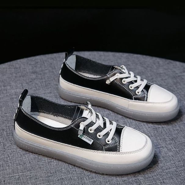 Little White Shoes Women's Beef Tendon Sole Soft Leather Casual Single Shoes One Pedal Women's Shoes Flat Bottom_vogvips.com