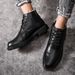 Men's Shoes Top Martin Boots Casual Short Boots Platform Leather Boots, High Top_vogvips.com