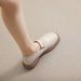 Platform Loafers Women's Retro British Style Small Leather Shoes Thick Heel One Pedal Soft-soled Single Shoes_vogvips.com
