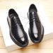 Euro Step Business Leather British Brogue Carved Men's Square Toe Oxford Wedding Groom Shoes_vogvips.com