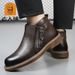European Warm Series Elderly Winter Fleece-Lined Wool Warm Genuine High-Top Short Men's Cotton Shoes Business Formal Leather Boots_vogvips.com
