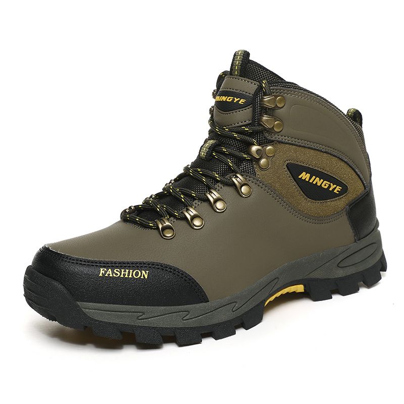 Hiking Shoes Men Outdoor Lace-up Thick-soled High-top Casual Sports Shoes Men Anti-slip Durable Breathable Ankle Boots Men_vogvips.com