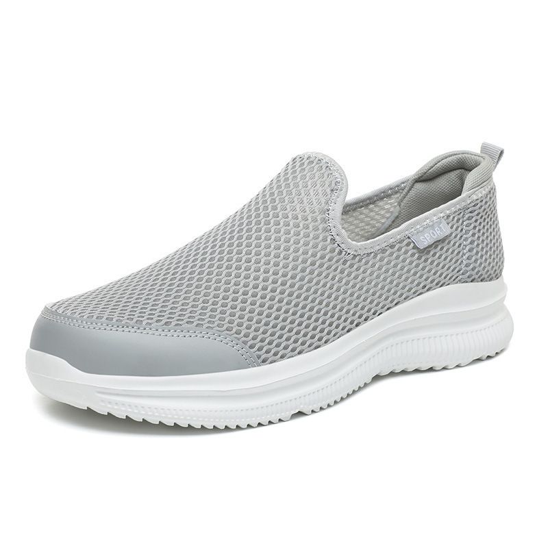 Summer Breathable Casual Sports Thin Lightweight Single Shoe, One Foot Stepping Shoes, Men's Mesh Shoes_vogvips.com