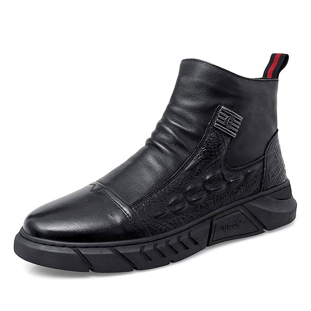 Leather British Casual High Top Cotton Shoes Martin Boots_vogvips.com