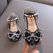 Girl Princess Student Girl Single Shoe Leather Shoes With Bow Small Big Boy_vogvips.com