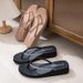 Rhinestone Flip-flops Beach Shoes Slippers Women's Summer Fashion Outwear Seaside Thick Sole Wedge Heel Flip-flops_vogvips.com