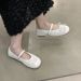 French Flat-soled Small Single Shoes Women's Skirt Mary Jane Shoes Ballet Evening Shoes Doudou Shoes_vogvips.com