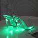 Women's Light-Up Fashion Sandals - Glow-in-the-Dark PU Slippers With Comfortable Rubber Sole, Peep-Toe Design For Casual & Party Wear_vogvips.com