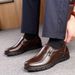 Euro Step Elderly Layer Cowhide Large Size Men's Genuine Business Casual Sole Soft Leather Middle-aged Dad Shoes_vogvips.com