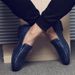 Fashion Men Black Braid Leather Casual Driving Men's Slip On Penny Loafers Moccasins 2019 New Style Leisure Shoes_vogvips.com