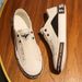 European Fashion Men's Shoes Winter New Casual Shoes Trendy Versatile Lazy Sleeve Driving White Shoes_vogvips.com
