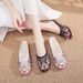Slippers, Mesh Embroidered Fabric Shoes, Summer Cow Tendon Soles, Casual Women's Outerwear Sandals_vogvips.com
