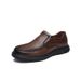 Men's leather casual shoes Comfortable breathable platform leather shoes for men_vogvips.com